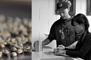 Selecting Coffee Beans at Koffie met Zorg